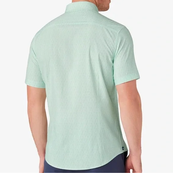 Mizzen+Main Leeward Shirt Men’s Medium Neptune Saguaro Green Stretch Classic Fit - Picture 3 of 11